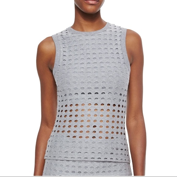 T by ALEXANDER WANG Netted Eyelet Jersey Skirt + Tank Matching Set - Picture 4 of 13